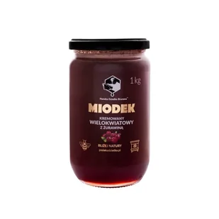 Miodek z żurawiną 1kg Pasieka Dziadka Brunona - Miód - miniaturka - grafika 1