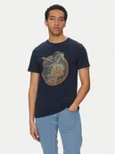 Koszulki męskie - Blend T-Shirt 20717764 Granatowy Regular Fit - miniaturka - grafika 1