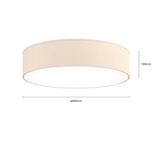 TK Lighting Lampa Sufitowa Rondo 60 Beige - Lampy sufitowe - miniaturka - grafika 6