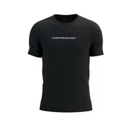 Bielizna sportowa męska - COMPRESSPORT Koszulka biegowa TRAINING SS LOGO T-SHIRT black - miniaturka - grafika 1