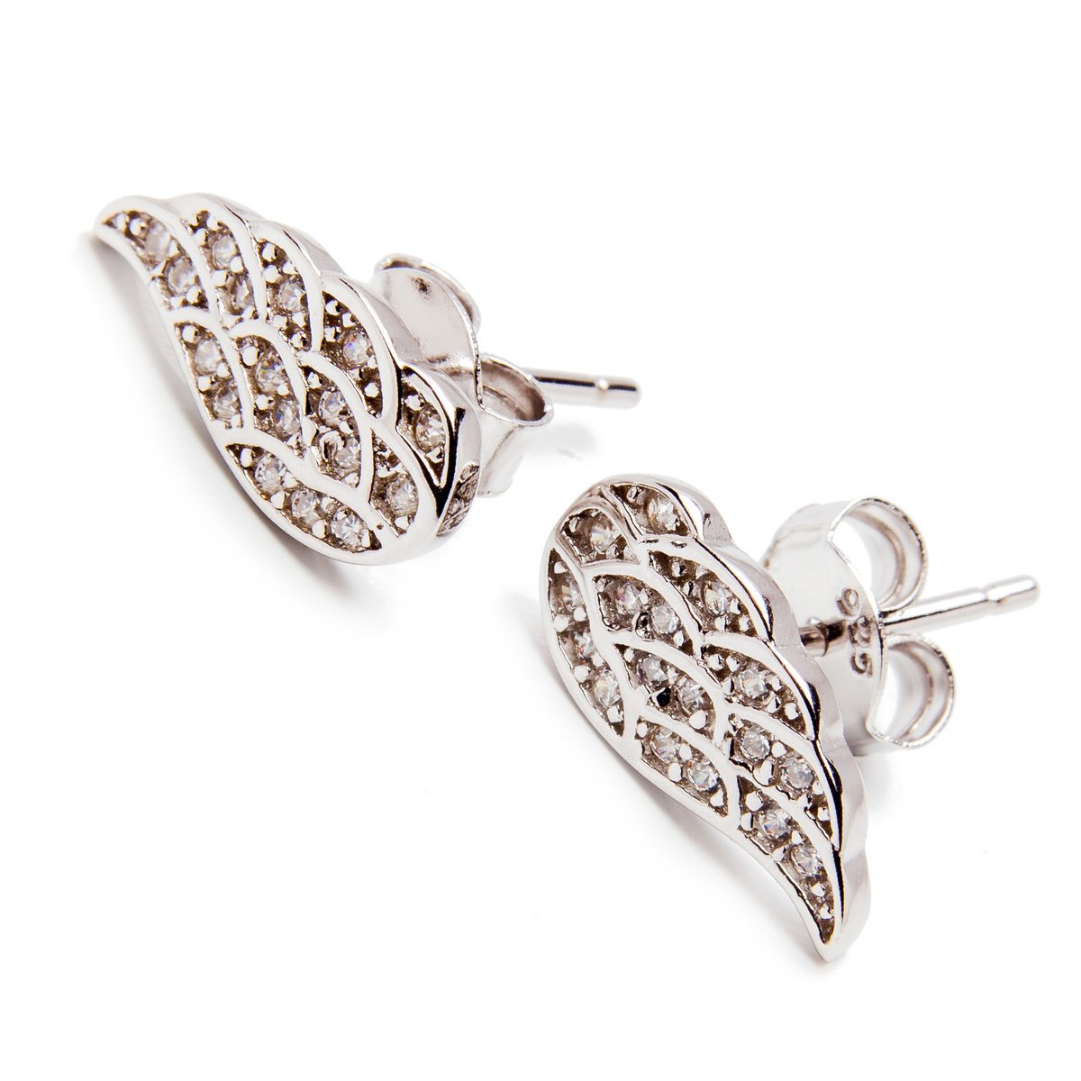 Komplet srebrny skrzydło