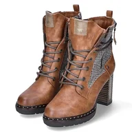 Botki damskie - Mustang Damskie botki 1336-520, koniak, 39 EU, koniak, 39 EU - miniaturka - grafika 1