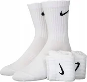 Skarpetki męskie - SKARPETY DŁUGIE 3 PARY NIKE BIAŁE UNISEX r. 38-42 BAWEŁNIANE SKARPETKI - miniaturka - grafika 1