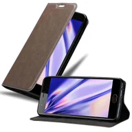 Etui i futerały do telefonów - Etui Cadorabo na telefon komórkowy ZTE Nubia M2 w kolorze COFFEE BROWN z zapięciem magnetycznym, funkcją podstawki i miejscem na kartę Etui ochronne Etui Book Flap Style - miniaturka - grafika 1