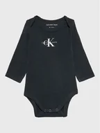 Body dla niemowląt - Calvin Klein Jeans Body dziecięce Monogram IN0IN00033 Czarny Regular Fit - miniaturka - grafika 1