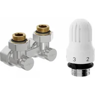 Zawory i kraniki - Mexen G04 zestaw termostatyczny dwururowy DN50, kątowy 1/2"x16 mm, nikiel - W911-016-948-01 - miniaturka - grafika 1