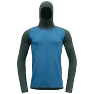Koszulki sportowe męskie - Męska koszulka Devold Kvitegga Merino 230 Hoodie Man Rozmiar: XL / Kolor: niebieski - miniaturka - grafika 1