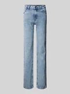 Spodnie damskie - Jeansy o kroju straight fit z dodatkiem streczu model ‘MONICA’ - miniaturka - grafika 1