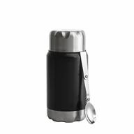 Termosy - Termos obiadowy ze składaną łyżką mark, stal nierdzewna/miedź, 0,6 l, śred. 9 x 20 cm, czarny kod: SF-5018182 + Sprawdź na SuperWnetrze.pl - miniaturka - grafika 1
