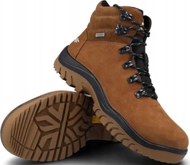 Buty Męskie 4F Zimowe Sportowe Skórzane Wodoodporne Trekkingowe Wysokie 44