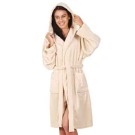 Szlafroki damskie - Szlafrok unisex DECOKING, kremowy, rozmiar S - miniaturka - grafika 1