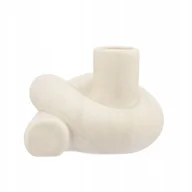 Świeczniki - Świecznik porcelanowy na długą świecę Altom Design beżowy 7 cm dekoracja - miniaturka - grafika 1