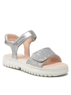 Buty dla dziewczynek - Geox Sandały J S.Coralie G. B J256EB 0NFEW C1007 S Srebrny - miniaturka - grafika 1