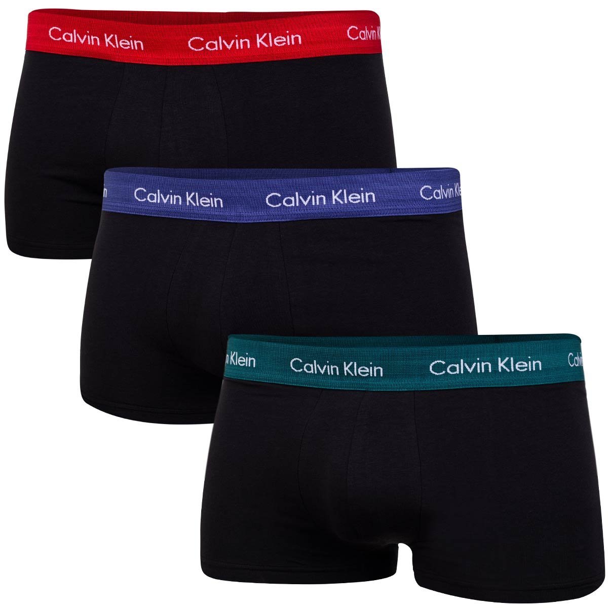 CALVIN KLEIN BOKSERKI MĘSKIE LOW RISE TRUNK 3PK BLACK 0000U2664G WHJ - Rozmiar: S