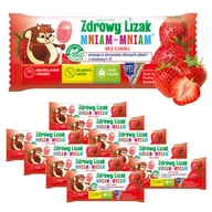 Gumy do żucia, lizaki, dropsy - Zdrowy lizak dla dzieci mniam mniam z witaminami smak truskawkowy ZESTAW 10 sztuk - miniaturka - grafika 1