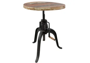 Stół Industrial #21 Lakierowane Lite Drewno Z Odzysku 75 Cm B 1056 - Stoły - miniaturka - grafika 1