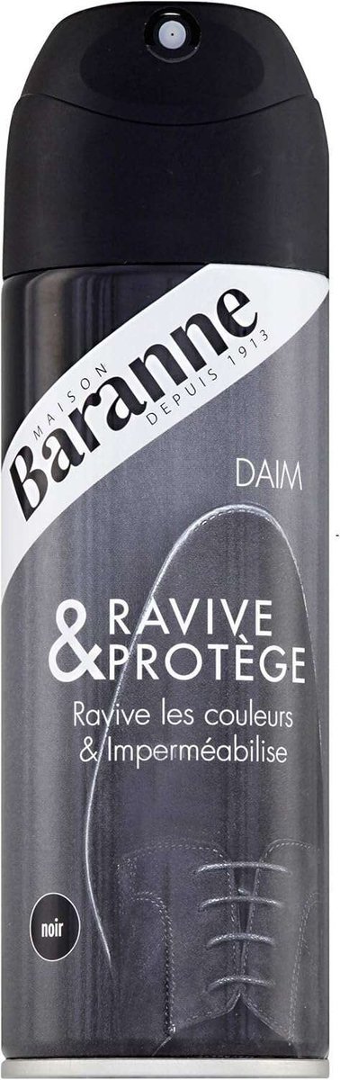 Spray do pielęgnacji zamszu czarny BARANNE Raviveur Protecteur Noir 200 ml