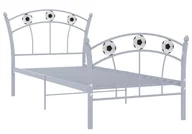 Łóżka - Szare metalowe łózko dziecięce z piłką 90x200 cm N4-Z06 - miniaturka - grafika 1