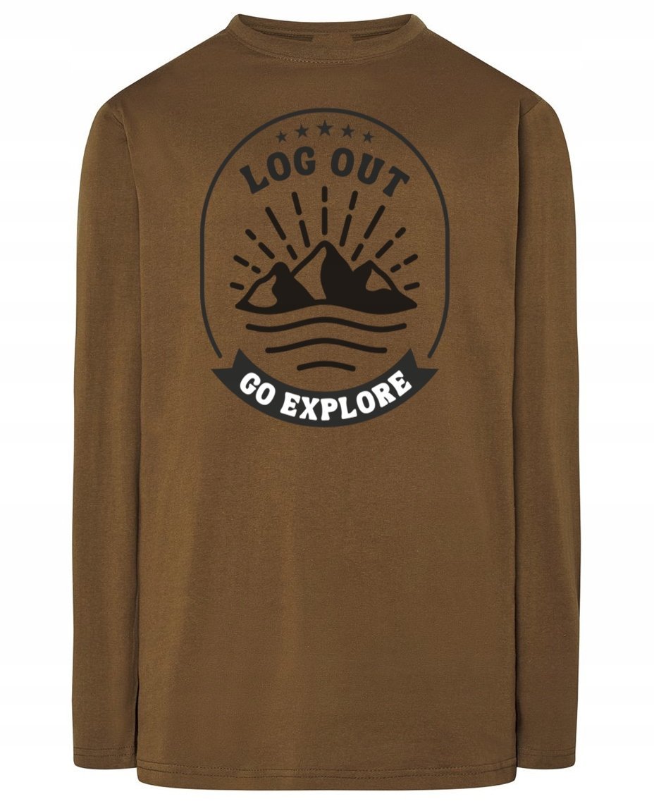 Longsleeve męski nadruk GÓRY ODKRYWANIE r.M