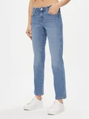 Spodnie damskie - Vero Moda Jeansy 10297462 Niebieski Straight Fit - miniaturka - grafika 1