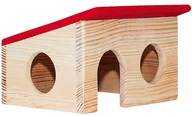 Akcesoria dla gryzoni - Nature Hamster Home S domek drewniany dla gryzoni spadzisty dach - miniaturka - grafika 1