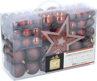 Bombki choinkowe gwiazda zestaw 101 BRĄZOWE na choinkę GIFT SOME choinka - Bombki - miniaturka - grafika 1