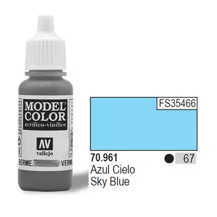 VALLEJO Farba Nr67 Sky Blue Matt 17ml - Akcesoria i części modelarskie - miniaturka - grafika 1