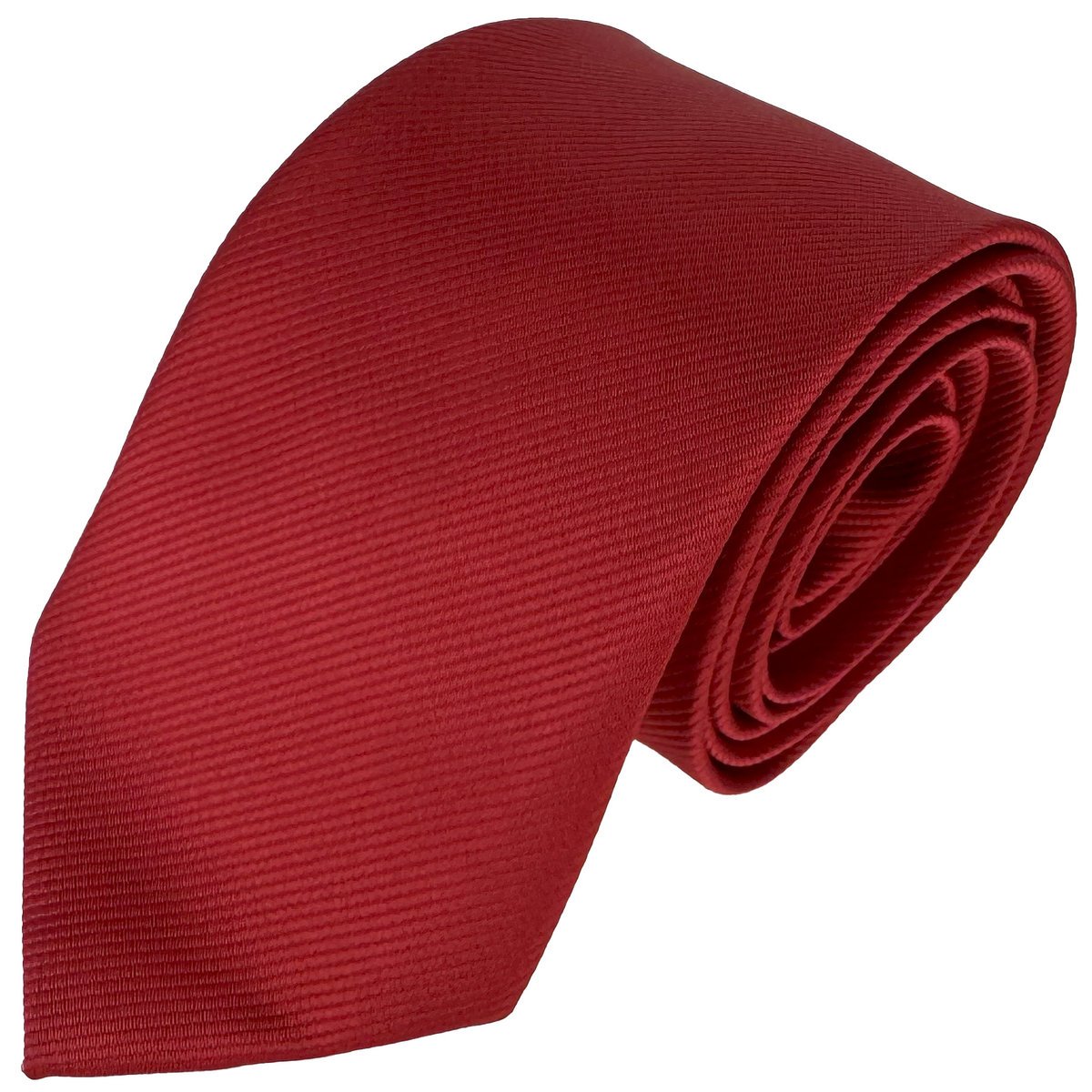 Elegancki krawat męski klasyczny czerwony gładki lekko błyszczący modny