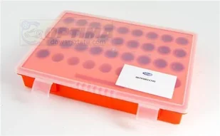 MAGNETI MARELLI Zestaw Podkładek Kalibracyjnych Pod Cewkę Denso: Średnica: 24,30mm, Otwór: 21,50mm, Grubość: 1,20-1,74mm, Cięcie Co: 0,02mm (28 Rozmiarów) - 280 Sztuk uniw-007950011745 - Pozostałe wyposażenie warsztatu - miniaturka - grafika 1
