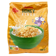 Płatki śniadaniowe i musli - Auchan - Honey Rings kułeczka miodowe - miniaturka - grafika 1