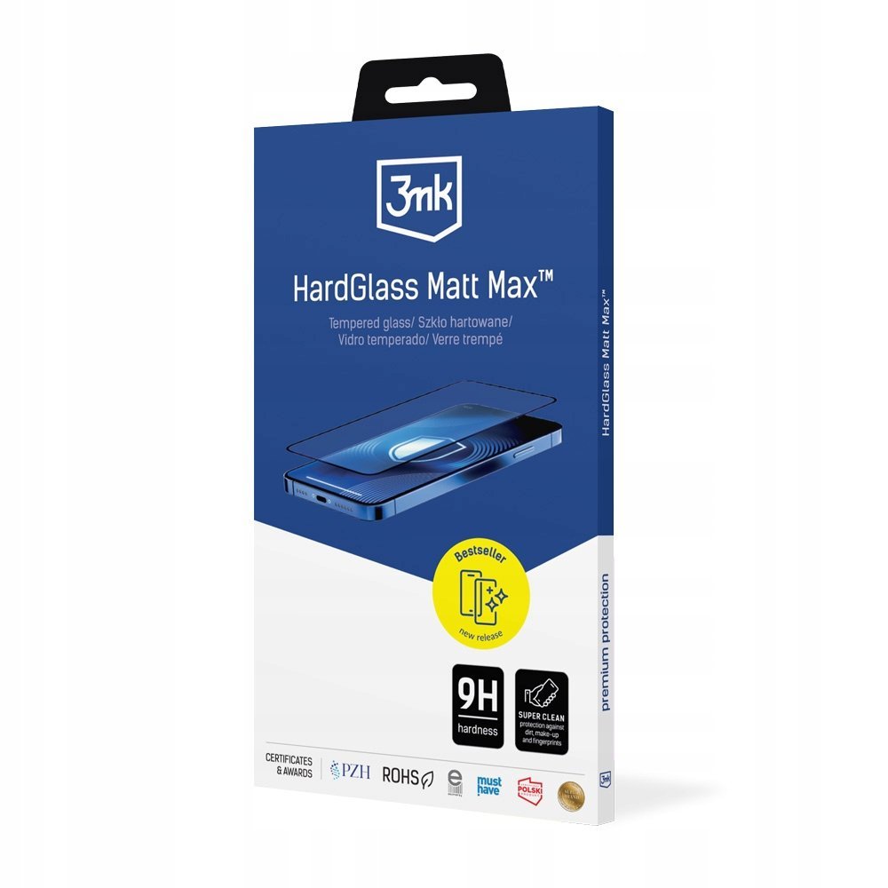 Matowe szkło na ekran Apple iPhone 17 - 3mk Hardglass Matt Max