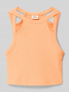 Top o kroju slim fit z wycięciami - Koszulki dla dziewczynek - miniaturka - grafika 1