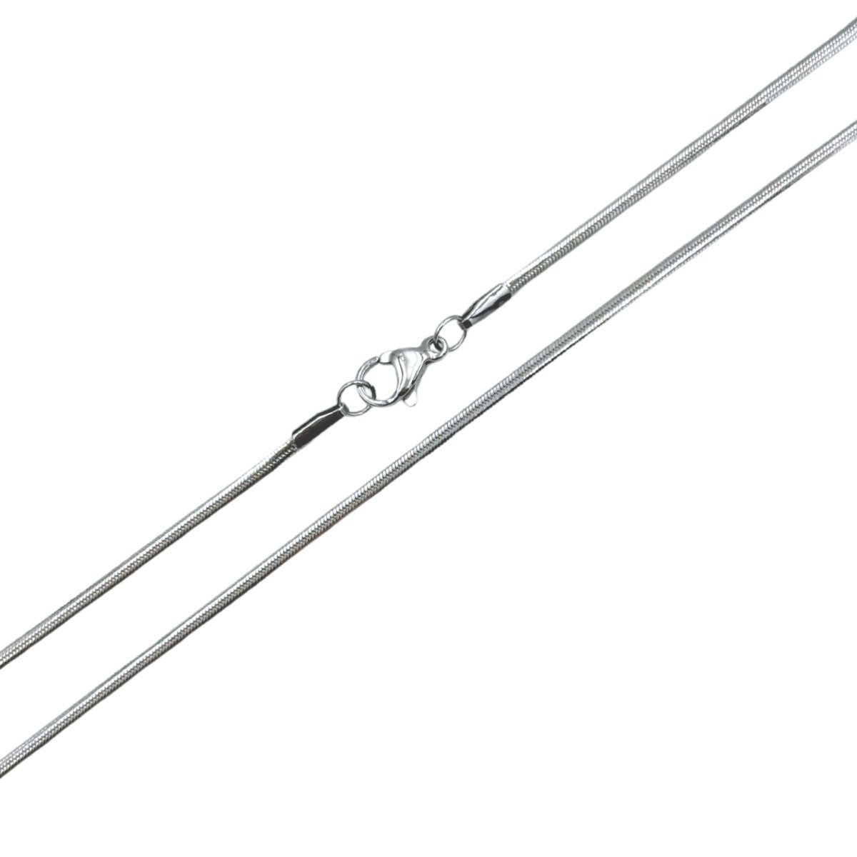 Łańcuszek Srebrny Splot Żmijka 45cm / 1,5mm - Stal chirurgiczna