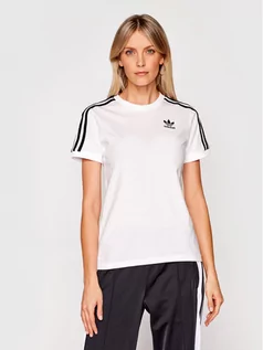Koszulki i topy damskie - Adidas T-Shirt 3 Stripes Tee GN2913 Biały Regular Fit - grafika 1