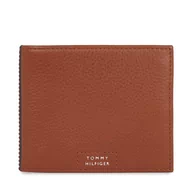Portfele - Duży Portfel Męski Tommy Hilfiger Th Prem Leather Flap & Coin AM0AM12189 Brązowy - miniaturka - grafika 1