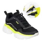 Sneakersy damskie - Sneakersy Damskie Big Star Czarne JJ274A114 37 Czarny - miniaturka - grafika 1