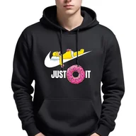 Bluzy męskie - Bluza Męska Czarna Z Kapturem Just Do It Simpsons Sport Super Wzory - Xl - miniaturka - grafika 1