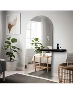 Lustra - Nowoczesne stojące lustro półowalne z półką - FRANK SHELF, Wymiary: 40x170 (wymiar półki 12x70) - miniaturka - grafika 1