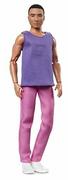 Lalki dla dziewczynek - "Lalka Ken Hjw84 Z Fioletowo-Różową Stylizacją Barbie Looks" - miniaturka - grafika 1