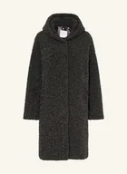 Płaszcze damskie - Rino & Pelle Płaszcz Z Pluszowego Materiału grau - miniaturka - grafika 1