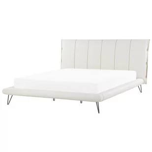 Beliani Łóżko ekoskóra 180 x 200 cm białe BETIN - Łóżka - miniaturka - grafika 1