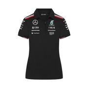 Koszulki i topy damskie - Koszulka polo damska Team Black Mercedes AMG F1 2024 - miniaturka - grafika 1