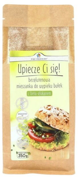 MIESZANKA DO WYPIEKU BUŁEK Z BETA GLUKANEM 350 G.- PIĘĆ PRZEMIAN