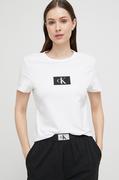 Piżamy damskie - Calvin Klein Underwear t-shirt piżamowy kolor biały - miniaturka - grafika 1