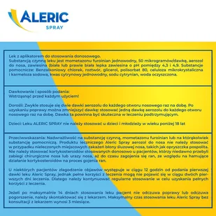 USP ZDROWIE Aleric Spray aerozol do nosa x 60 dawek 10 g |  OD 199 PLN! - Leki na alergię - miniaturka - grafika 4