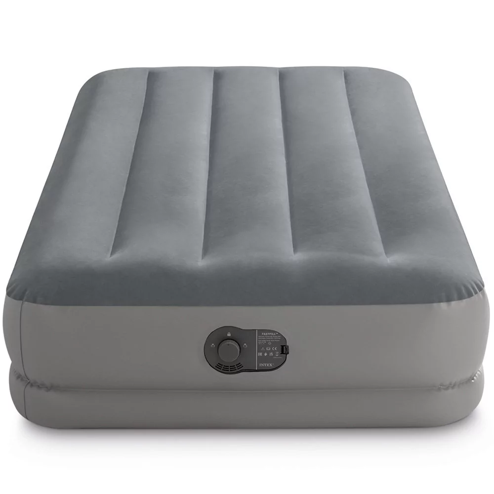 INTEX Materac do spania 99 x 191 x 30 cm Pillow Rest Mid-Rise Twin z wbudowaną pompką elektryczną USB Intex 64112