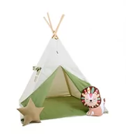 Namioty i tipi dla dzieci - SowkaDesign Namiot tipi dla dzieci, bawełna, lew, leśna polana - miniaturka - grafika 1