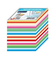 Przybory szkolne - Kostka papierowa kolorowa 90x90x90mm paski - miniaturka - grafika 1