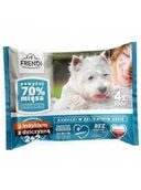 Mokra karma dla psów - Frendi Mokra Karma Dla Dorosłych Psów Małych Ras w Delikatnym Sosie z Indykiem i Dziczyzną Pakiet 4 x 100 g - miniaturka - grafika 1