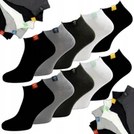 Skarpetki męskie - STOPKI MĘSKIE SKARPETY BAMBUSOWE NISKIE SKARPETKI KOLOROWE 10 PAR 40/43 - miniaturka - grafika 1